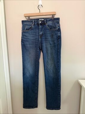 True Craft Men's Dark Blue Straight-Leg Jeans